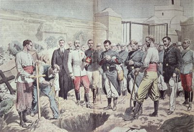 French Legionnaires in Morocco at a Burial, Illustration from 